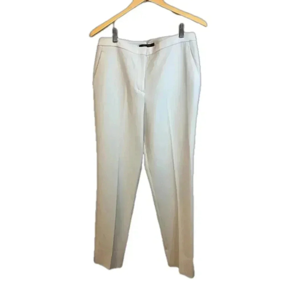 BCBGMaxAzria Cream Straight Leg Dress Pants